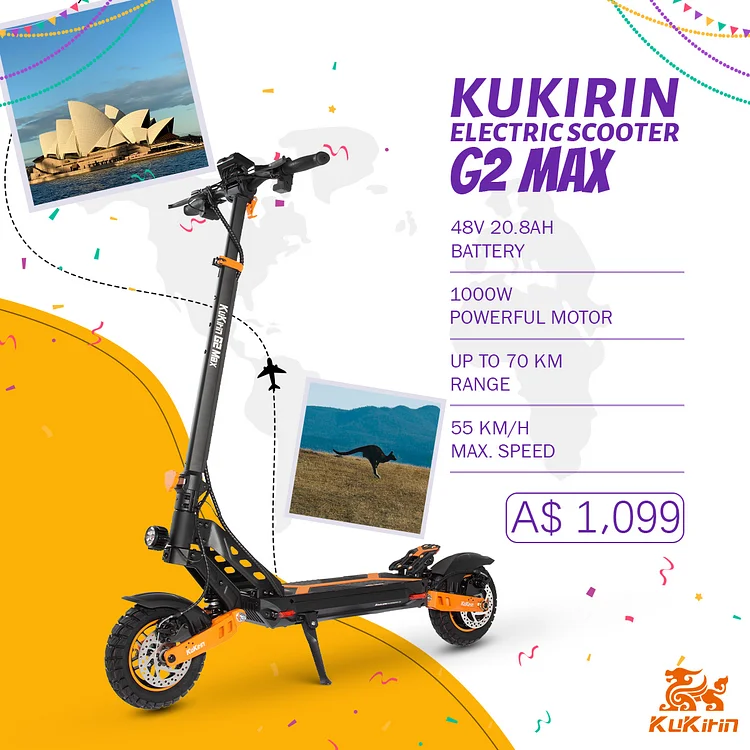 KUKIRIN G2 Max Electric Scooter | 960WH Power | 1000W Motor